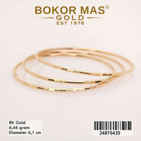 Gelang  Emas Bangkok Kroncong Tanpa Permata - 24076439 - 8K