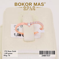 Cincin  Emas Aurel Variasi Permata Putih - 24081937 - 17K