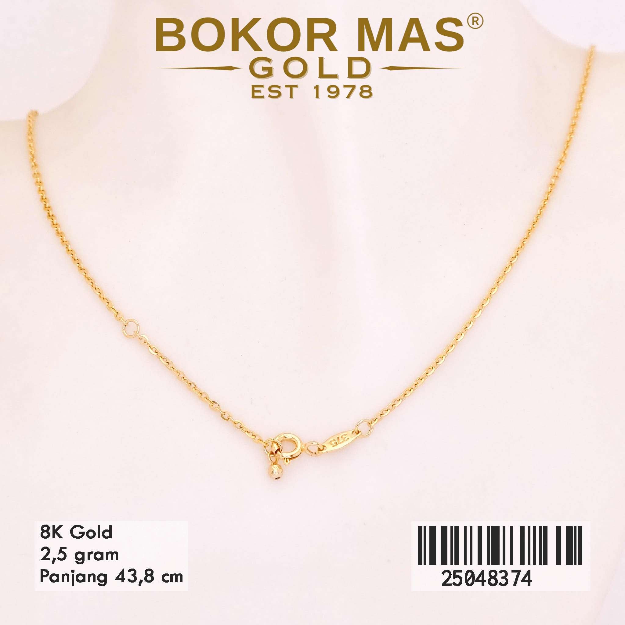 Kalung Emas Variasi Permata - 25048374 - 8K