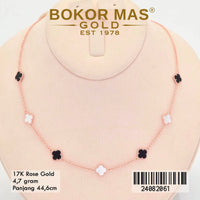Kalung Emas  Clover Variasi Permata - 24082061 - 17K