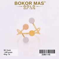 Cincin Emas Variasi Boba Pasir - 25061145 - 8K