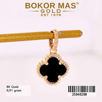 Liontin Emas Variasi Clover Hitam - 25048200 - 8K