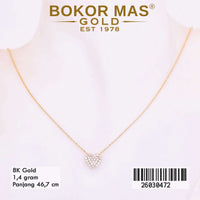 Kalung Variasi Liontin Hati Permata - 26030472 - 8K