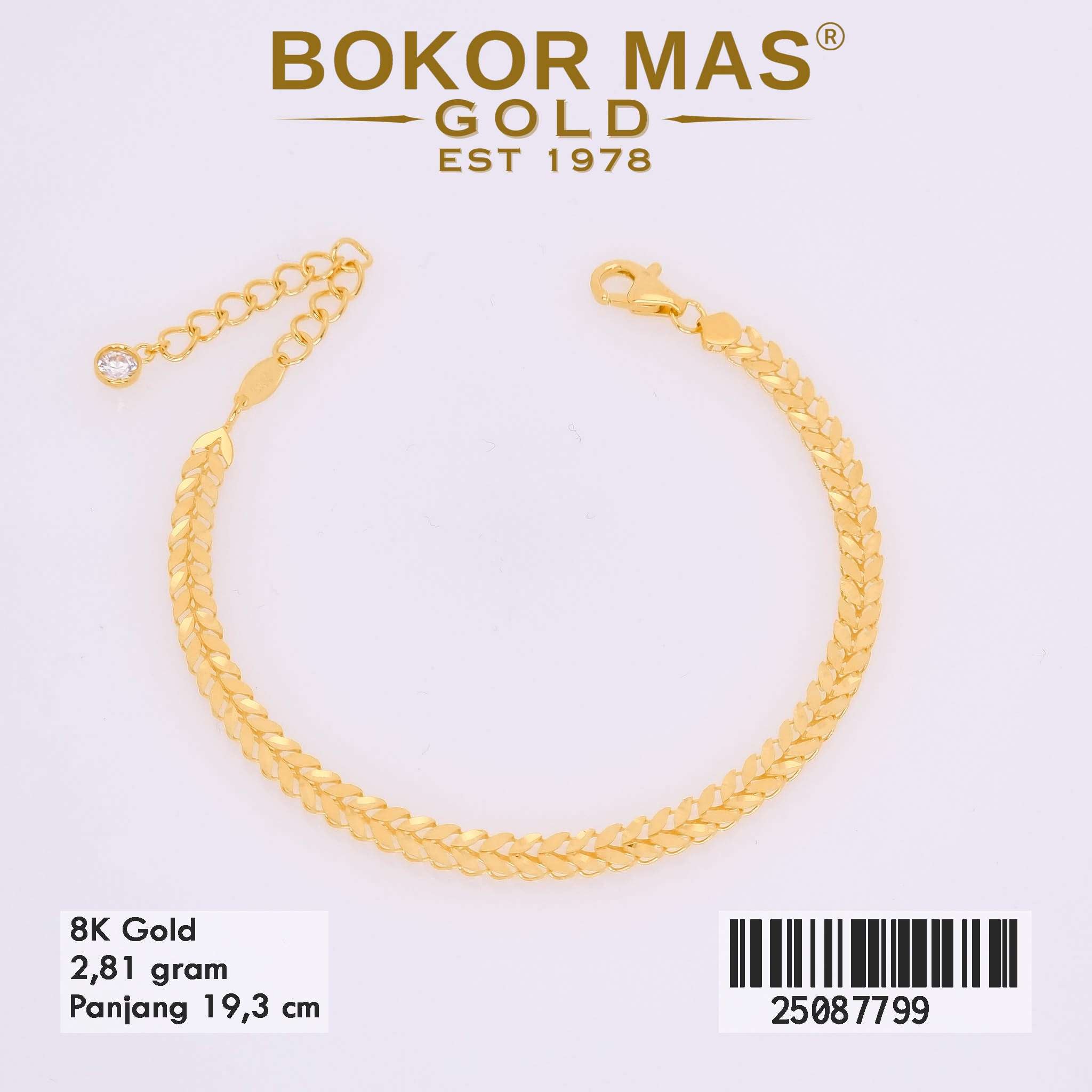  Gelang Rantai Variasi Daun - 25087799 - 8K