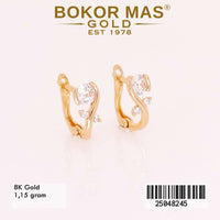 Anting Emas Klip Variasi Permata - 25048245 - 8K