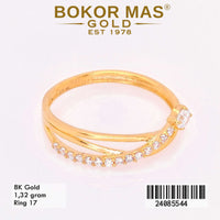 Cincin  Emas Variasi Permata - 24085544 - 8K
