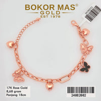 Gelang  Emas Rantai Variasi Mainan - 24082002 - 17K