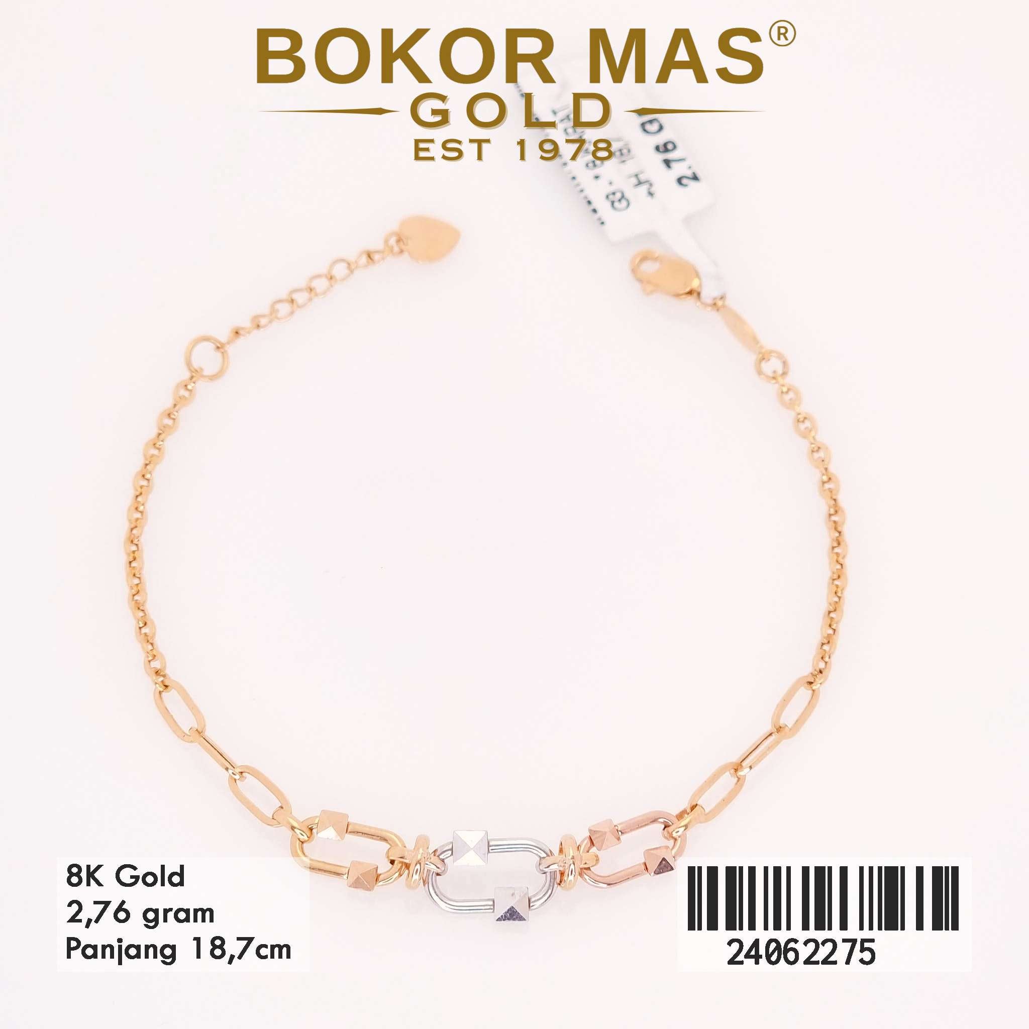 Gelang Rantai Variasi Tanpa Permata - 24062275 - 8K