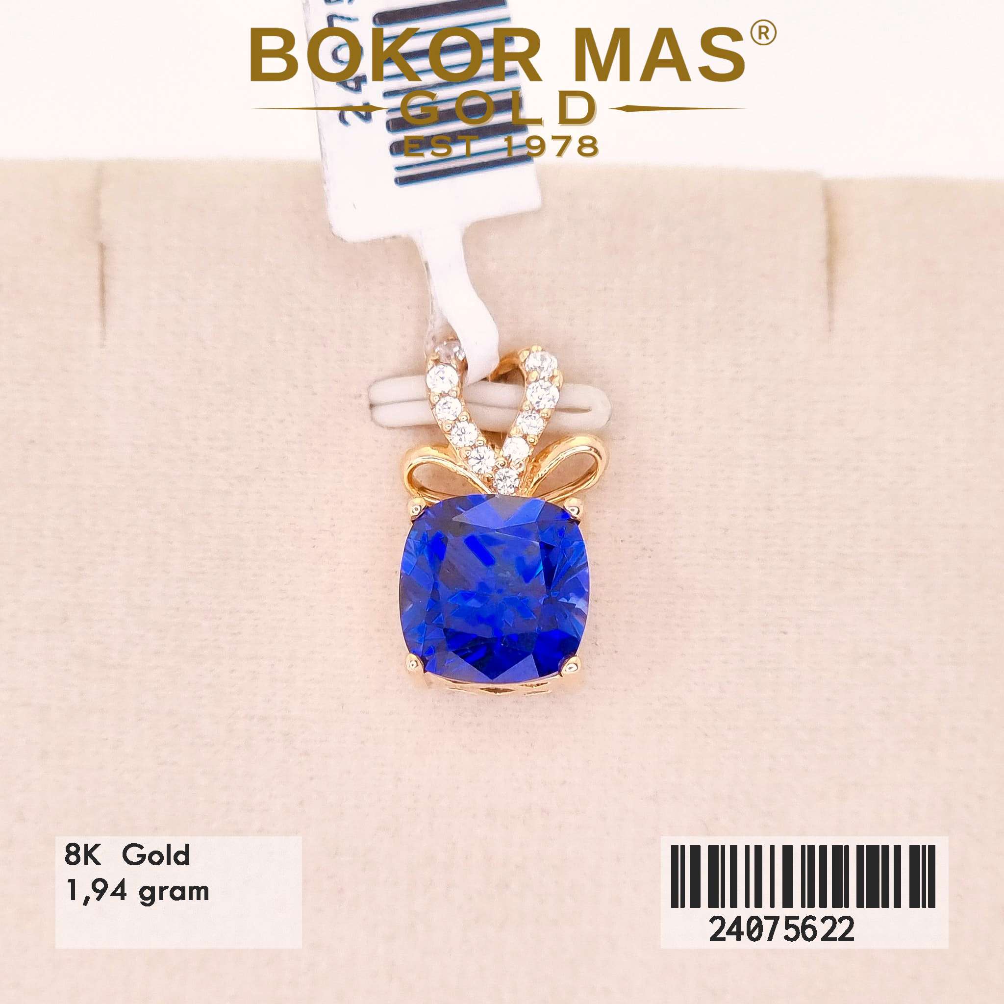 Liontin Variasi Permata Biru - 24075622 - 8K