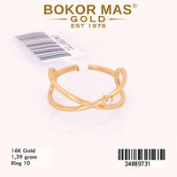 Cincin Emas  Variasi Silang - 24089731 - 16K