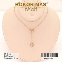 Kalung Emas Jedar Variasi Bunga Juntai - 24054366 - 8K