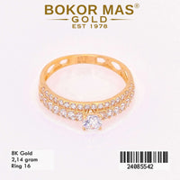 Cincin  Emas Variasi Permata - 24085542 - 8K