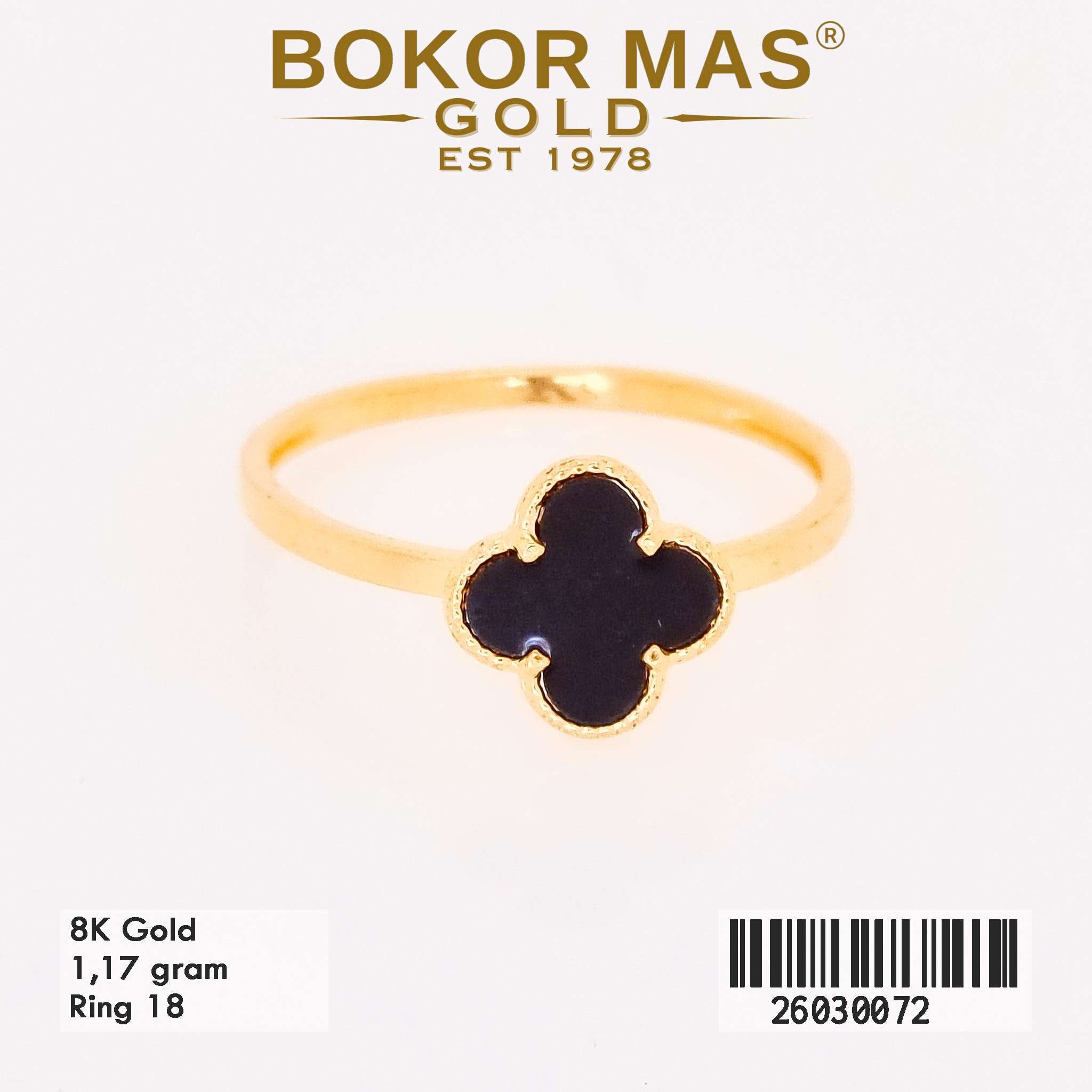  Cincin Variasi Bunga Hitam - 26030072 - 8K