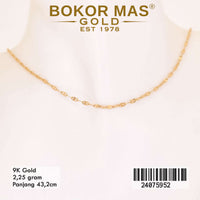 Kalung Emas Pecah Kopi Variasi Tanpa Permata - 24075952 - 9K