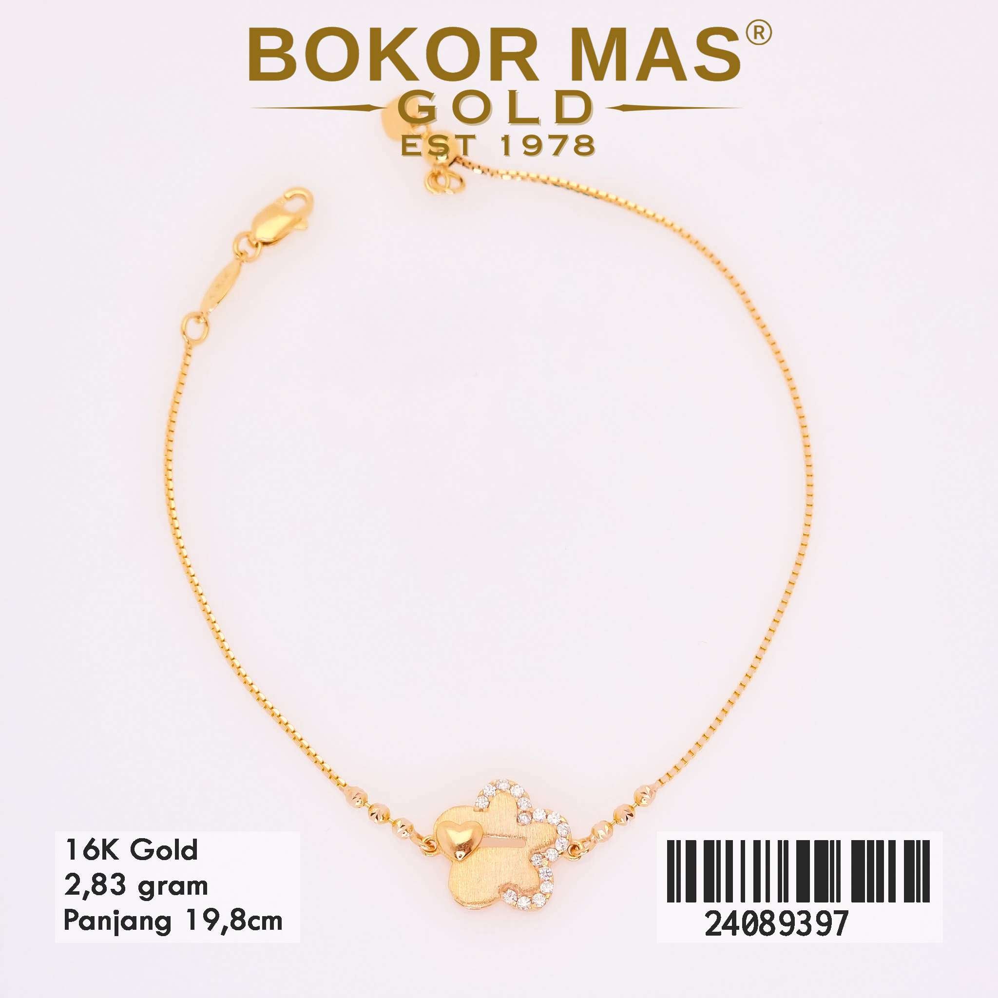 Gelang Rantai Variasi Serut Bintang - 24089397 - 16K
