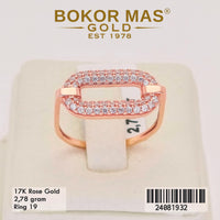 Cincin Emas  Variasi Permata Putih - 24081932 - 17K