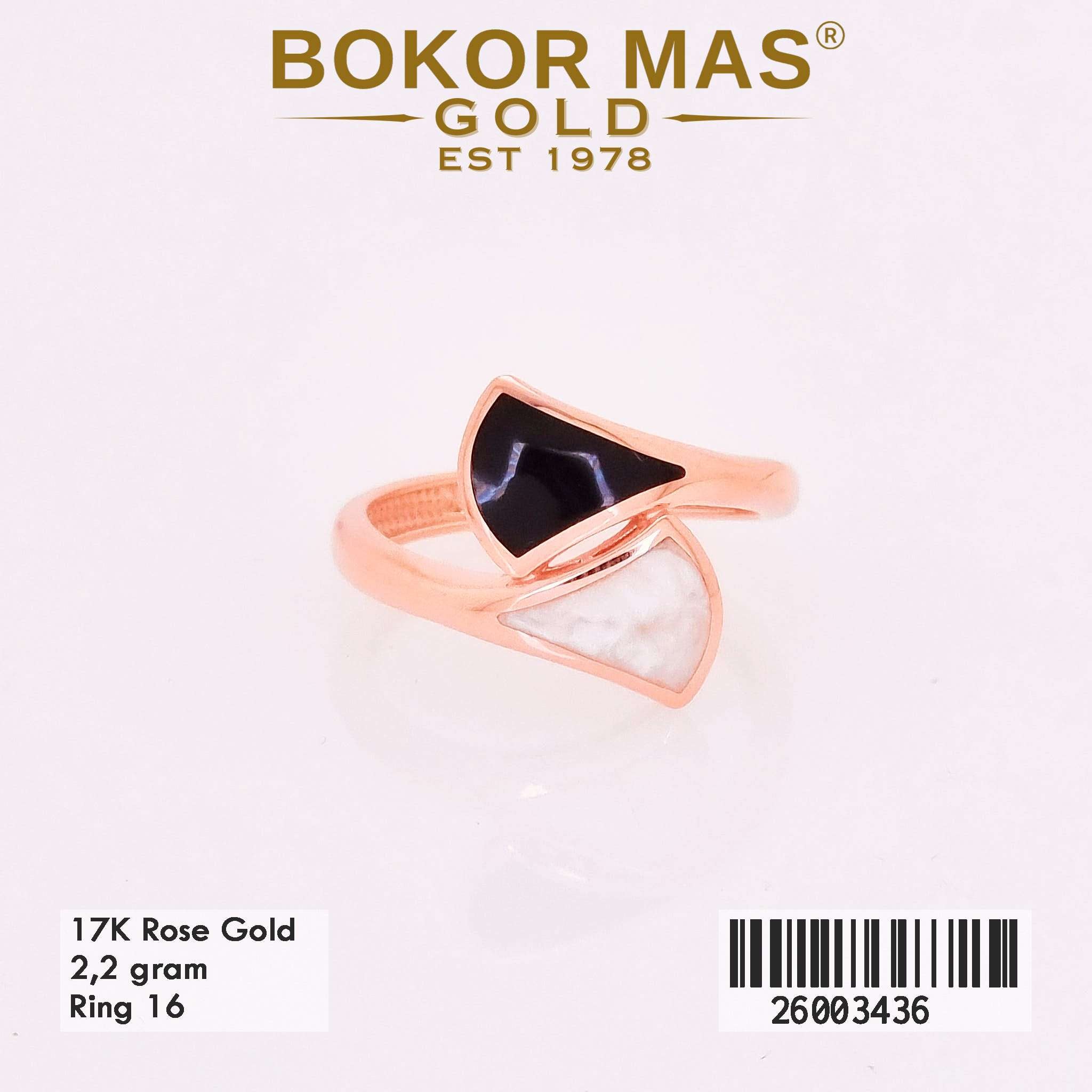 Foto Cincin Emas Asli Cincin Variasi Diva 17K - Perhiasan Asli Bokormas Gold