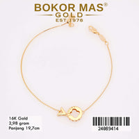 Gelang Emas Rantai Variasi Serut Luxury - 24089414 - 16K