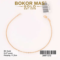 Gelang Emas Rantai Polos Tanpa Permata - 24071272 - 8K